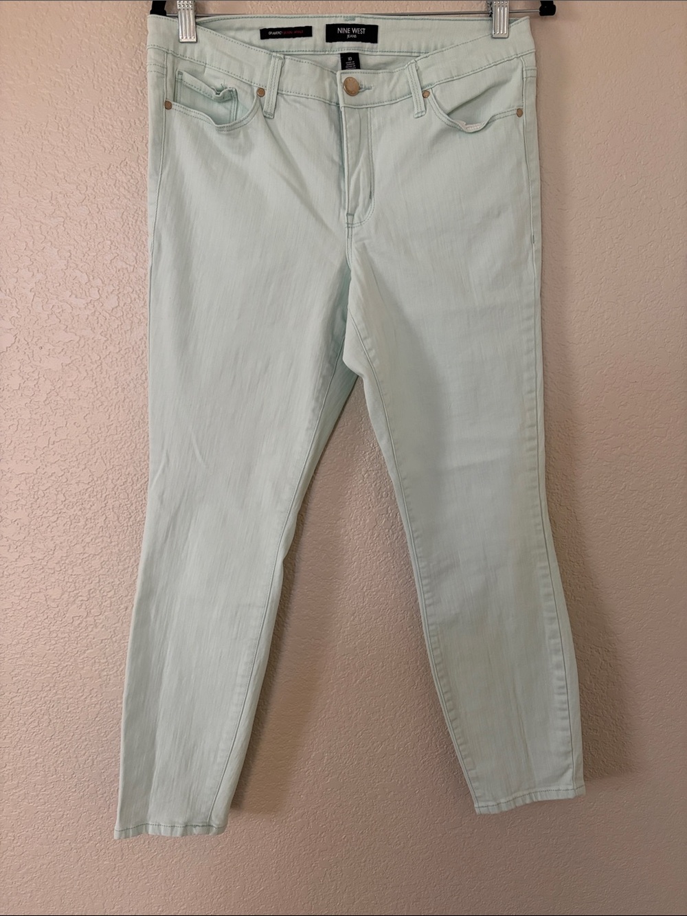 Nine West Pale Mint Skinny Ankle Jeans